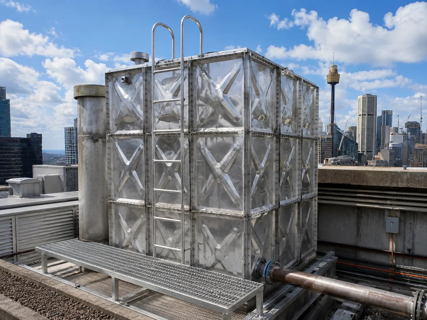 Panel water storage tank for a Michigan industrial or commercial project