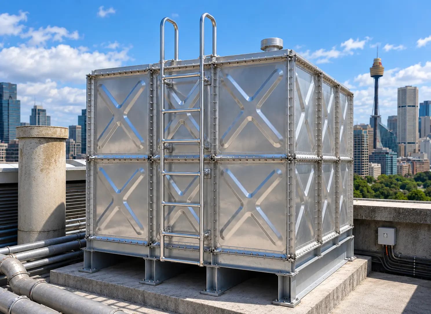 Panel water storage tank for a Colorado commercial or fire protection project