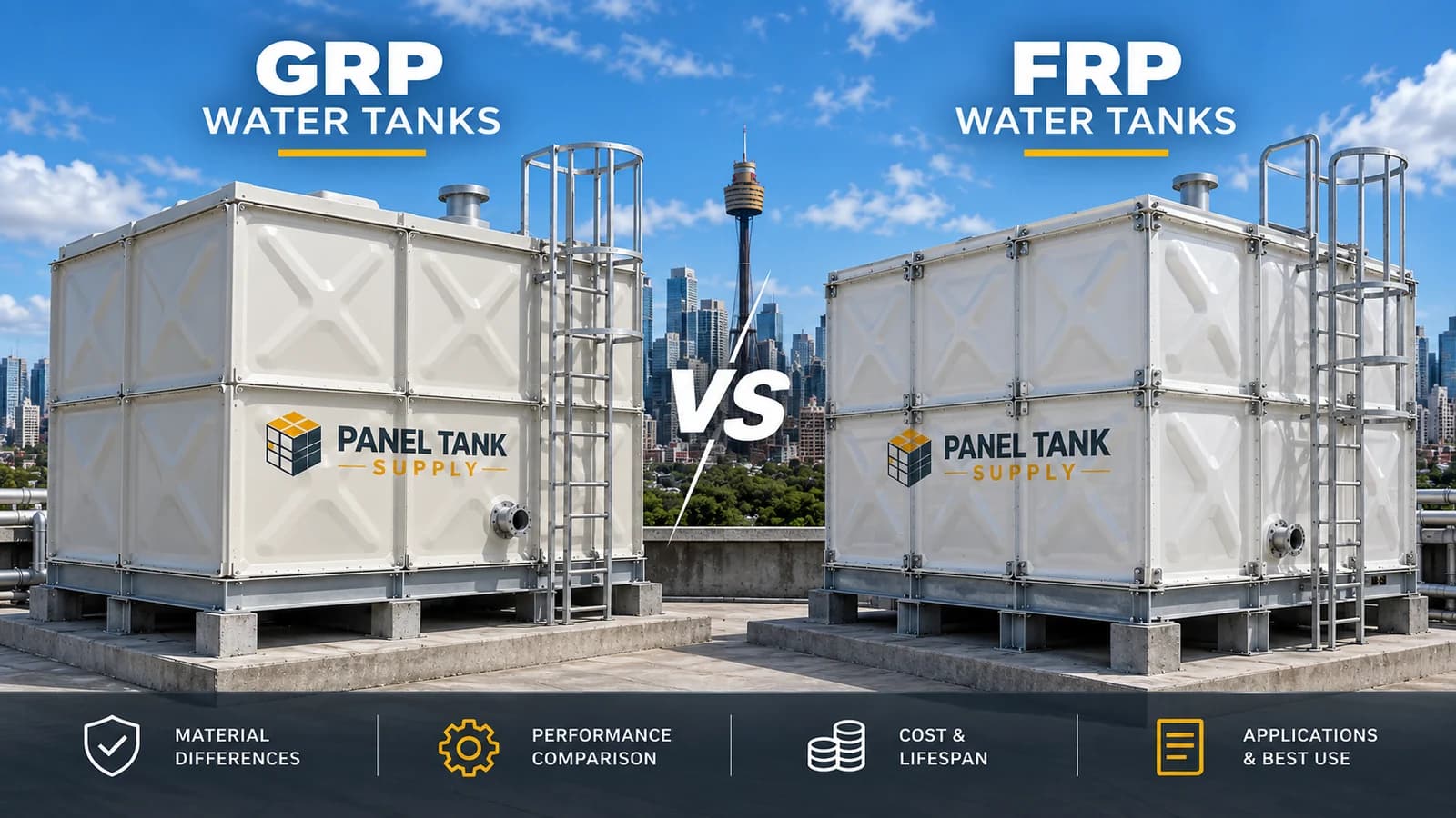 GRP and FRP modular fiberglass panel water tanks comparison