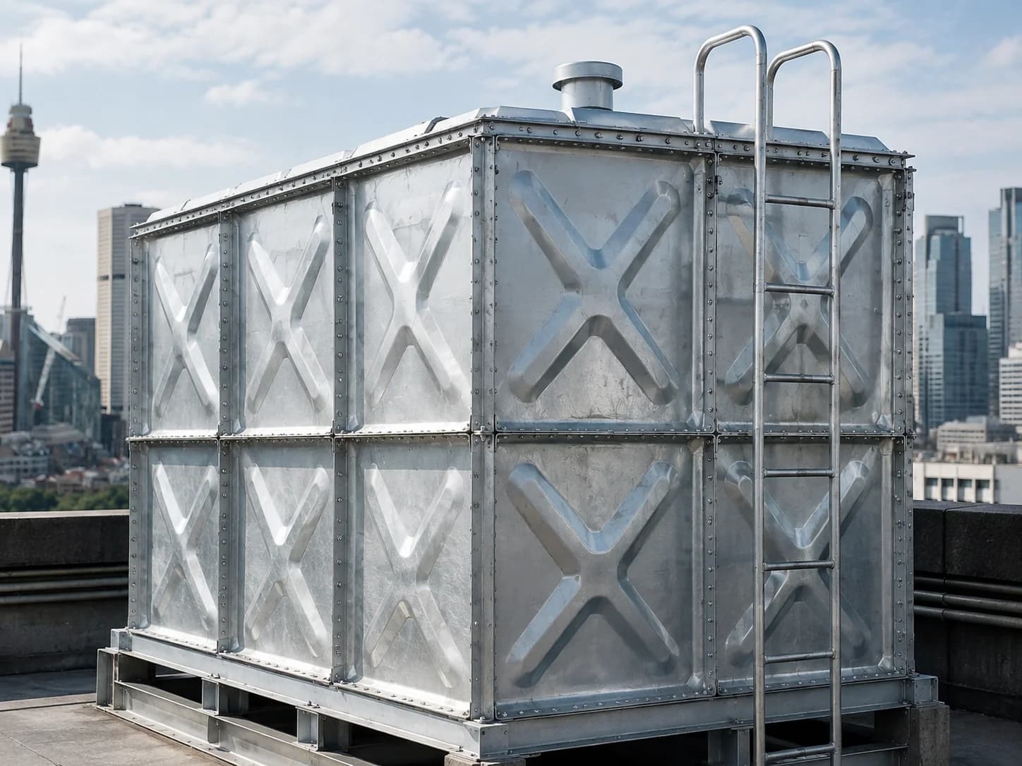 Galvanized steel panel water tank